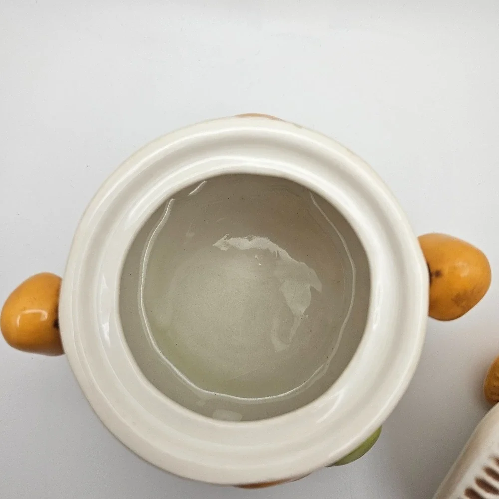 Vintage 1970's Arnel's Mushroom Jam Pot Sugar Bowl Ceramic Woodland Kitchen‎ Jar